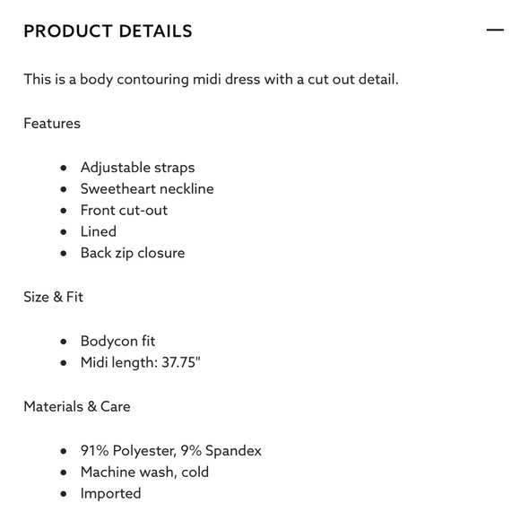 Dynamite Sweetheart Cut Out Midi Dress - Picture 9 of 9